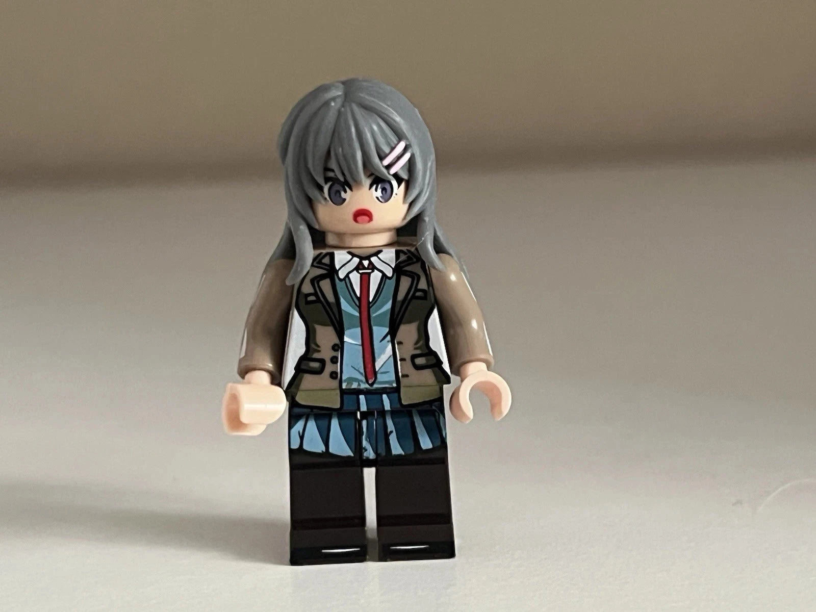 Anime Mai Sakurajima Japanese School Girl Senpai Minifigure Custom Printed