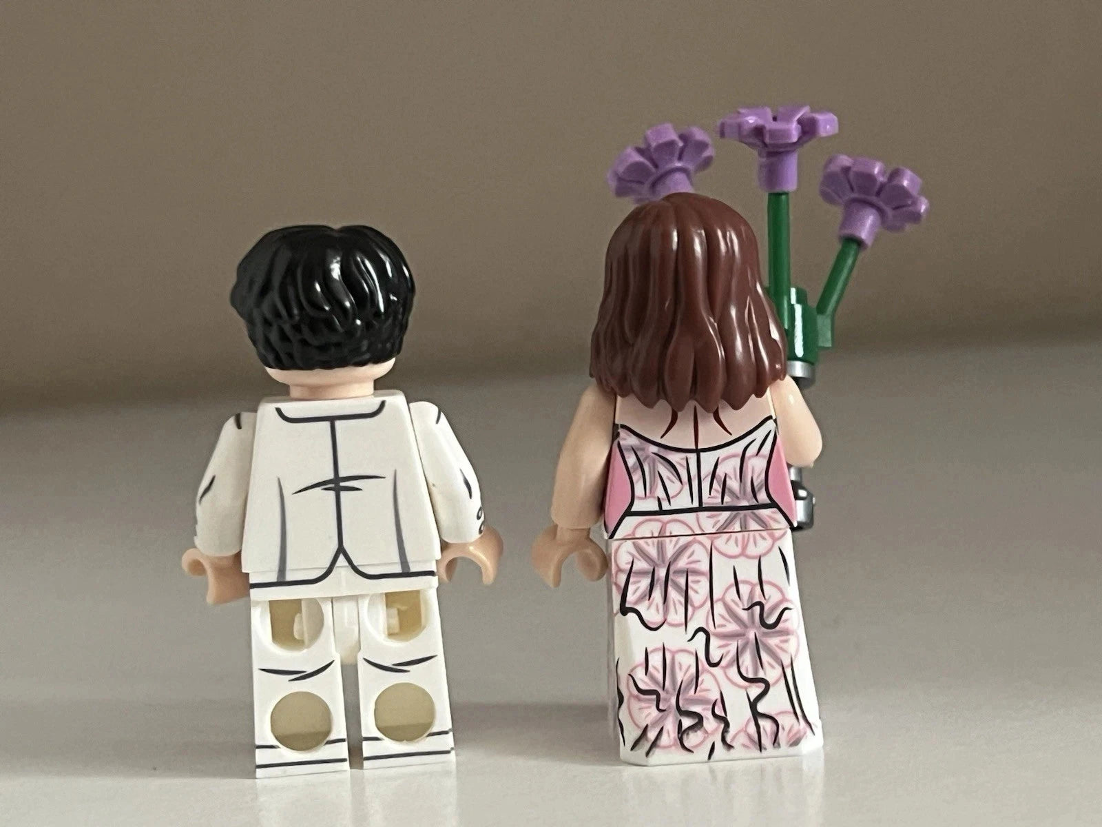 Bride and Groom Wedding Minifigure Custom Printed