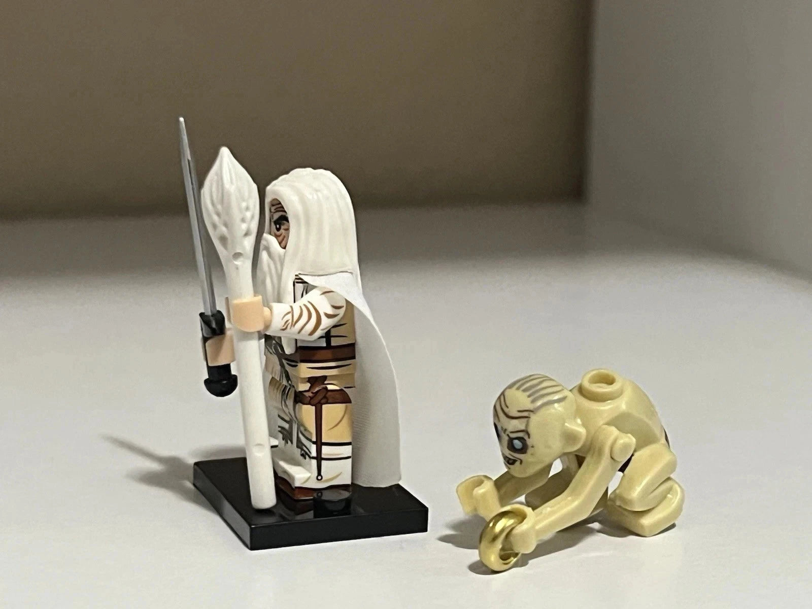 Lord of the Rings Gandalf and Gollum Minifigure Custom Printed