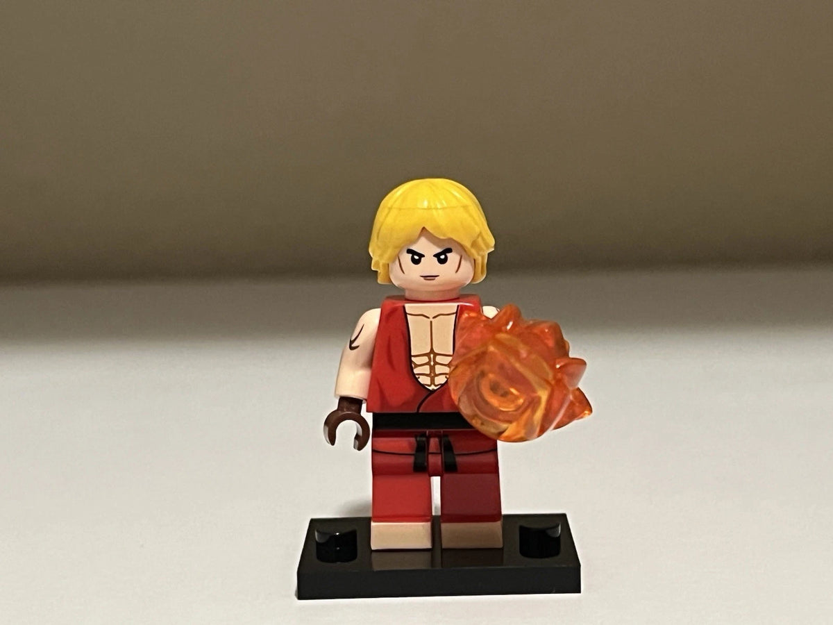 Street Fighter Ken Masters Minifigure Custom Printed